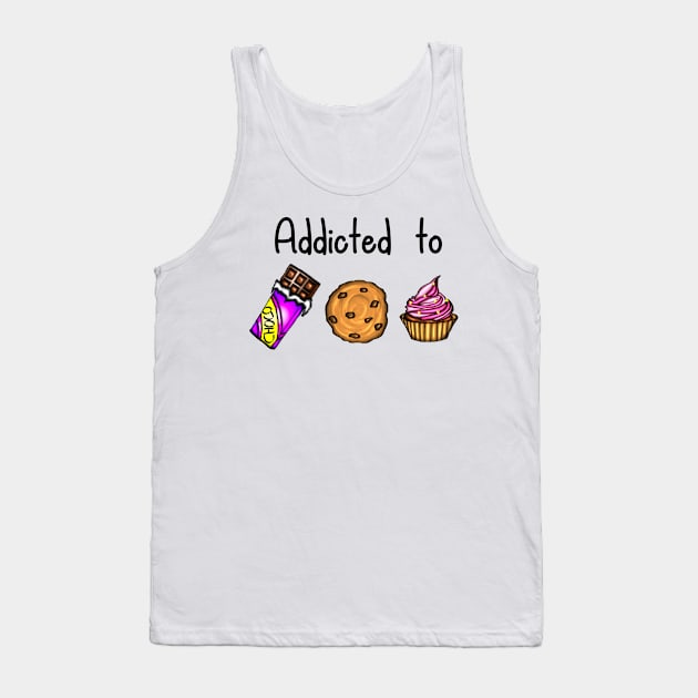 Addicted to Chocolate, Cupcakes and Cookies - light underground Tank Top by emyzingdesignz